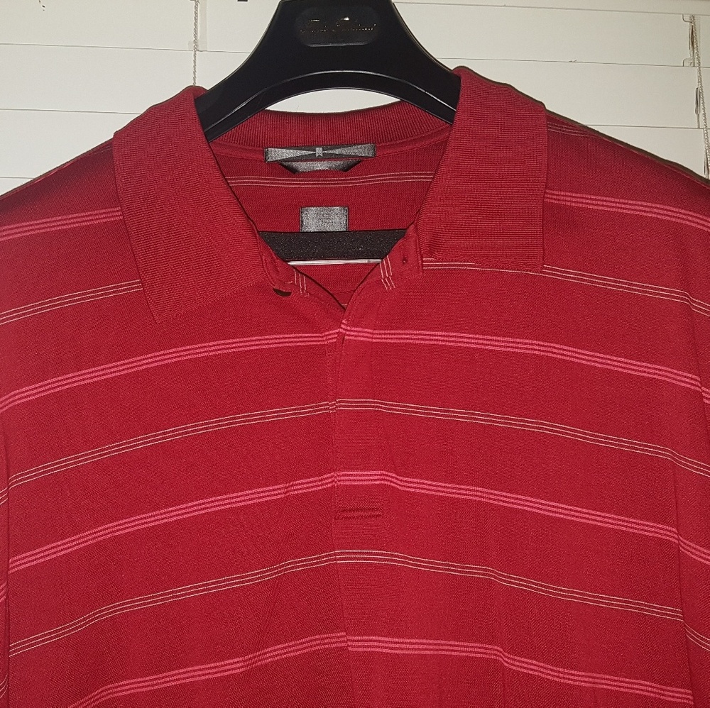 Tiger Woods STRIPED Red Polo Shirt Size XXL